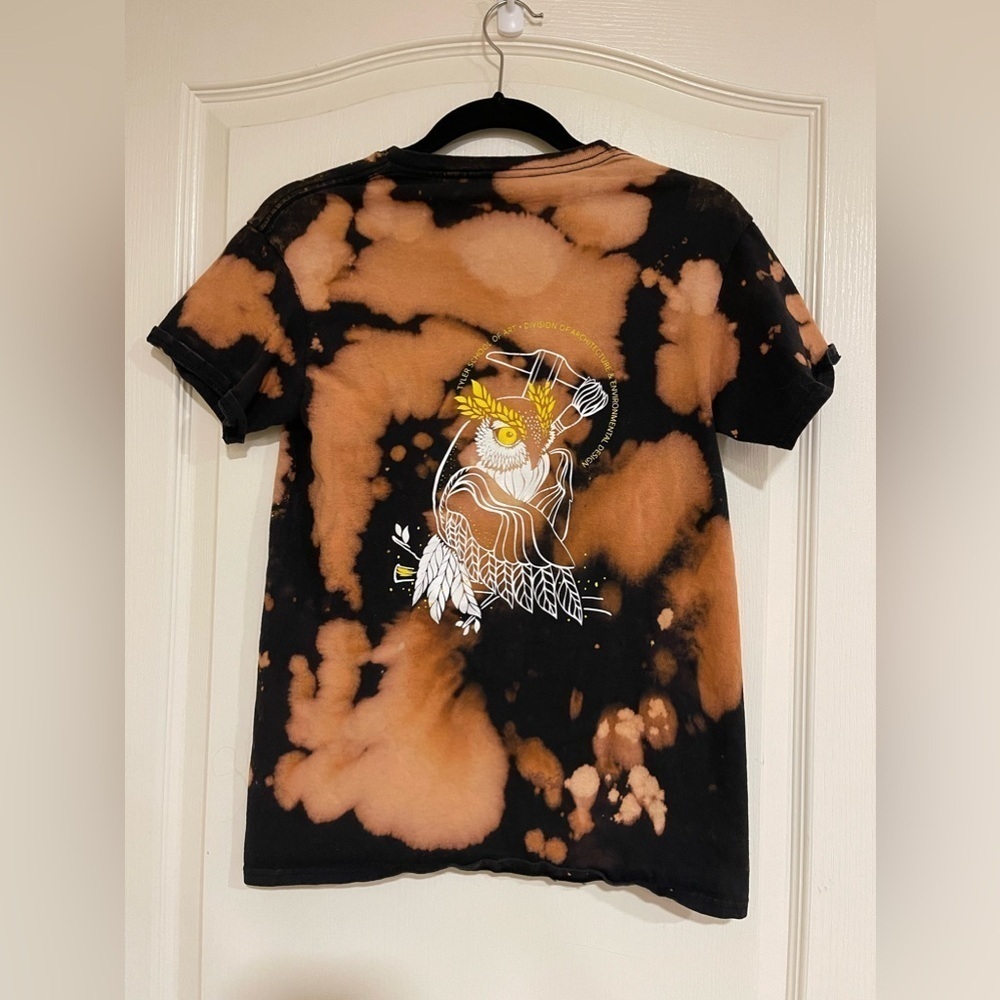 Temple University acid wash tee​​​​​​​